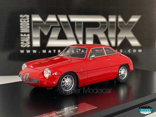 MATRIX SCALE MODELS 1/43 ALFA ROMEO GIULIETTA SZ COUPE 1961 RED MX40102-251 - Picture 1 of 3