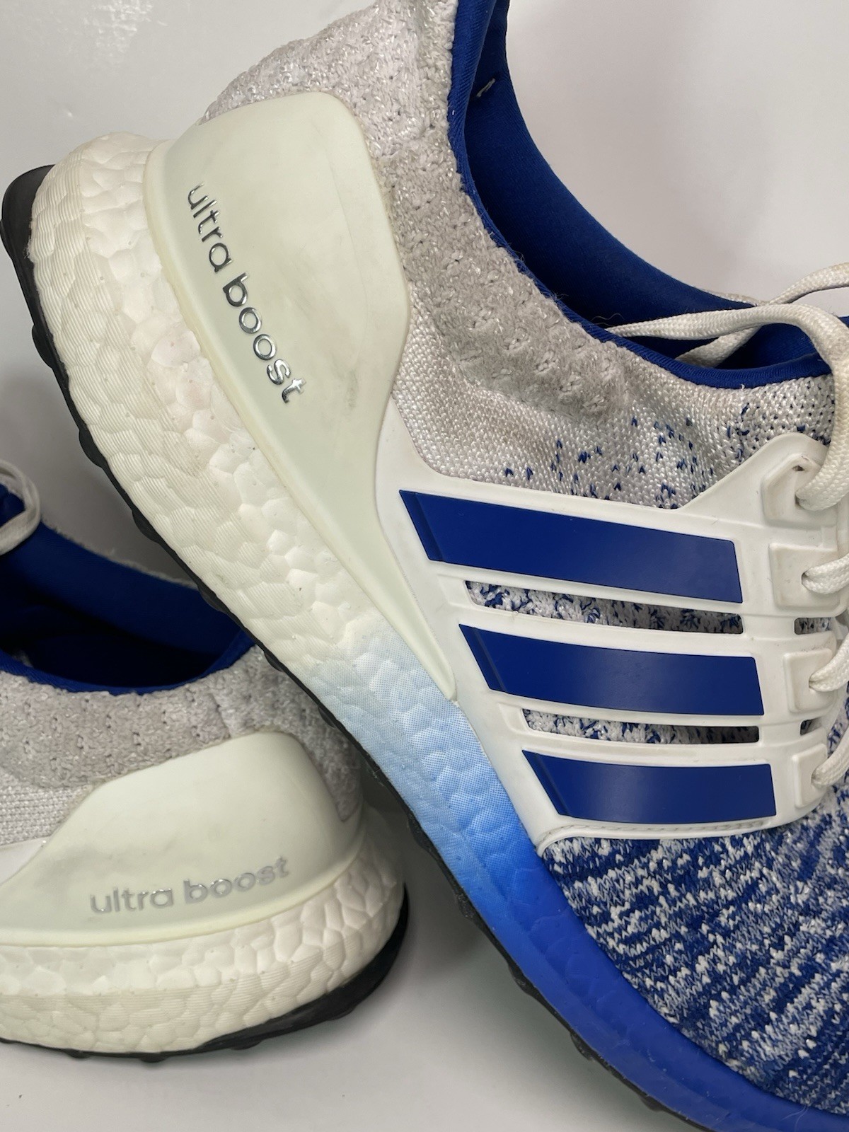 ADIDAS ULTRABOOST  4.0 DNA Running Shoes White Bold Blue Men’s US Size 11.5 thumbnail 2