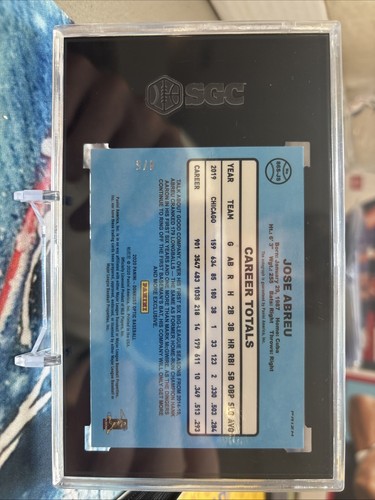 2020 Donruss Optic Jose Abreu Blue Pandora Prizm /5 SGC 9,5/10 AUTO (4/5) - Bild 2 von 3