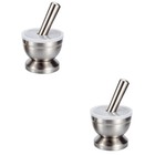  Set of 2 Garlic Crusher Tool Stainless Steel Masher Presser Artifact