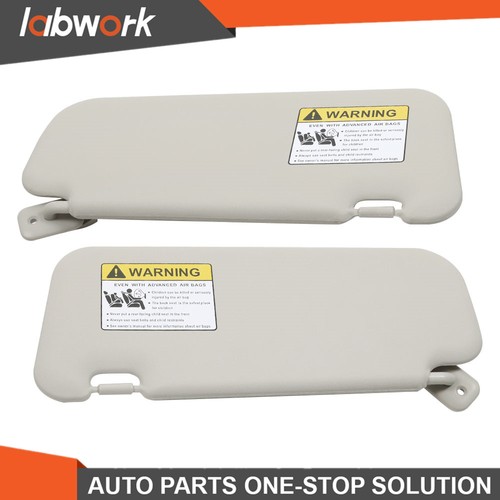 Labwork Sun Visor Left & Right Side Gray For Mazda 3 2010 2011 2012-13 W/Mirror - Picture 7 of 14