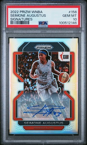 2022 Panini Prizm WNBA Seimone Augustus #156 Signatures PSA 10 POP 2 - Picture 1 of 2