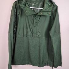UNDER ARMOUR UA Sportstyle Windbreaker Jacket Hoodie Men Large Green Lightweight