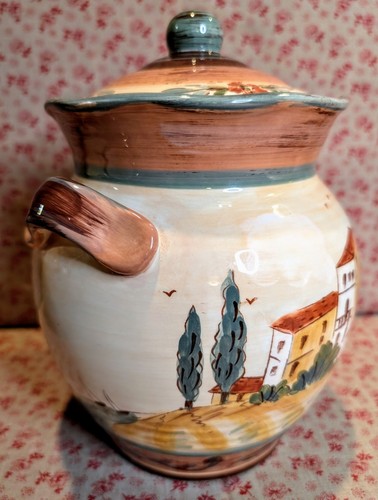 Set 3 Certified International Canister, Pitcher~Pamela Gladding Tuscan Landscape - Picture 15 of 20