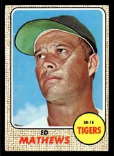 1968 Topps Ed Mathews (HOF) #58 - Detroit Tigers