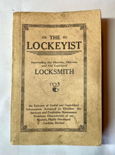 RARE 1933 THE LOCKEYIST LOCKSMITH KEY CUTTING TRADE BOOK H.W.ROUTSON ILLUSTRATED - Picture 2 of 13