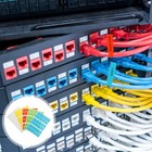 20 Sheets/600pcs Network Cable Label Sticker Self- Adhesive Labels