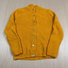 Vintage 60s Cardigan Sweater Women's XS handmade cats eye buttons Rockabilly