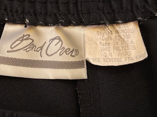 Bend Over Womens Black Elastic Waist Straight-Leg Pants Size 14 Polyester Blend - Picture 7 of 7