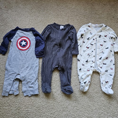 25 Teile Babykleidung Junge 3 6 Monate Sweatshirt Schläfer Button Down Hose Strampler - Bild 3 von 7