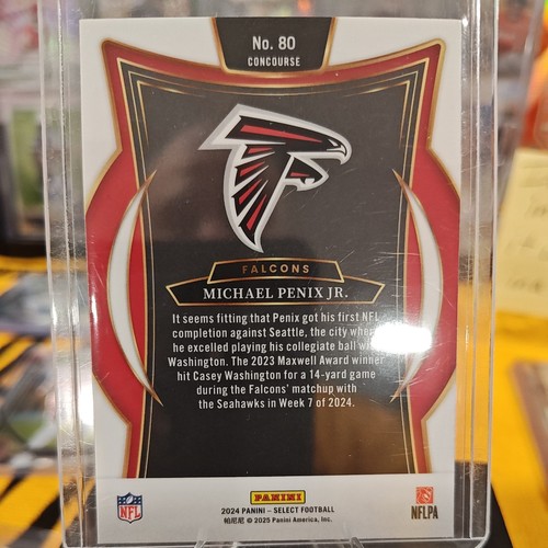 2024 Panini Select Michael Penix Jr. Concourse Rookie #80 Falcons RC π₯ - Picture 10 of 12