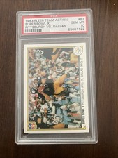 1983 Fleer Football 67 Pittsburgh Steelers  Bradshaw PSA 10