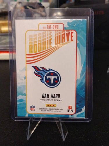 2025 Panini Absolute Cam Ward RC Rookie Wave #RW-CWD Titans - Bild 7 von 7