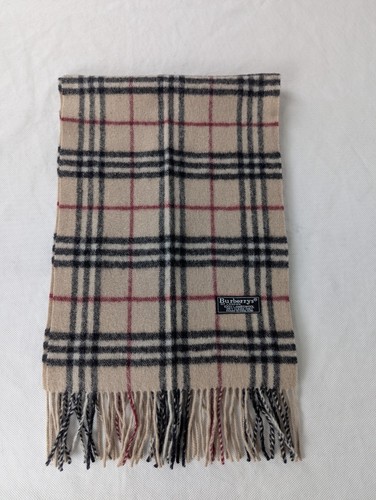 Original Burberrys Lammwollschal beige - Unisex - gebraucht - elegante Mode. - Bild 5 von 7