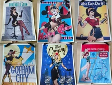 DC Bombshells by Ant Lucia Lot of 6 Quantum Mechanix Posters - Good Condition