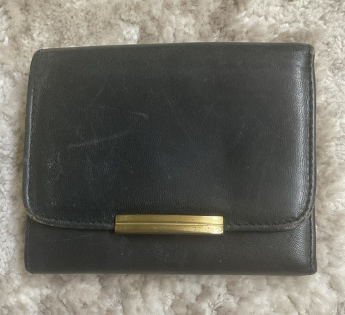 Wilson’s Black Leather Small Trifold Wallet  - Afbeelding 1 van 7