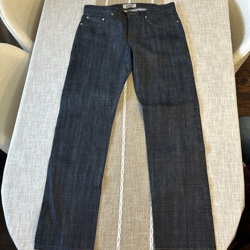 Pantalones de mezclilla nuevos con etiquetas Naked & Famous X Massdrop Ichiban ribete tipo raro W34 L34 - Imagen 2 de 21