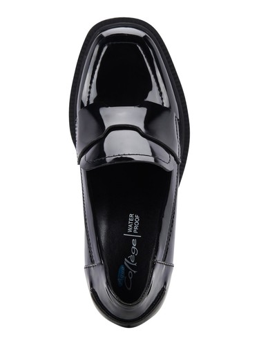AQUA COLLEGE Womens Black Double Notched Strap Jonnie Slip On Heeled Loafers 9.5 - Picture 11 of 11