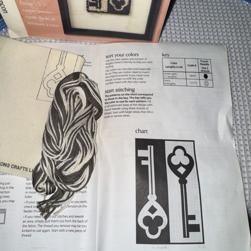 Dimensions Keys Easy Punch Needle Kit 5”x7" 13x18cm 73484 2008 Thread & Fabric - Picture 3 of 8