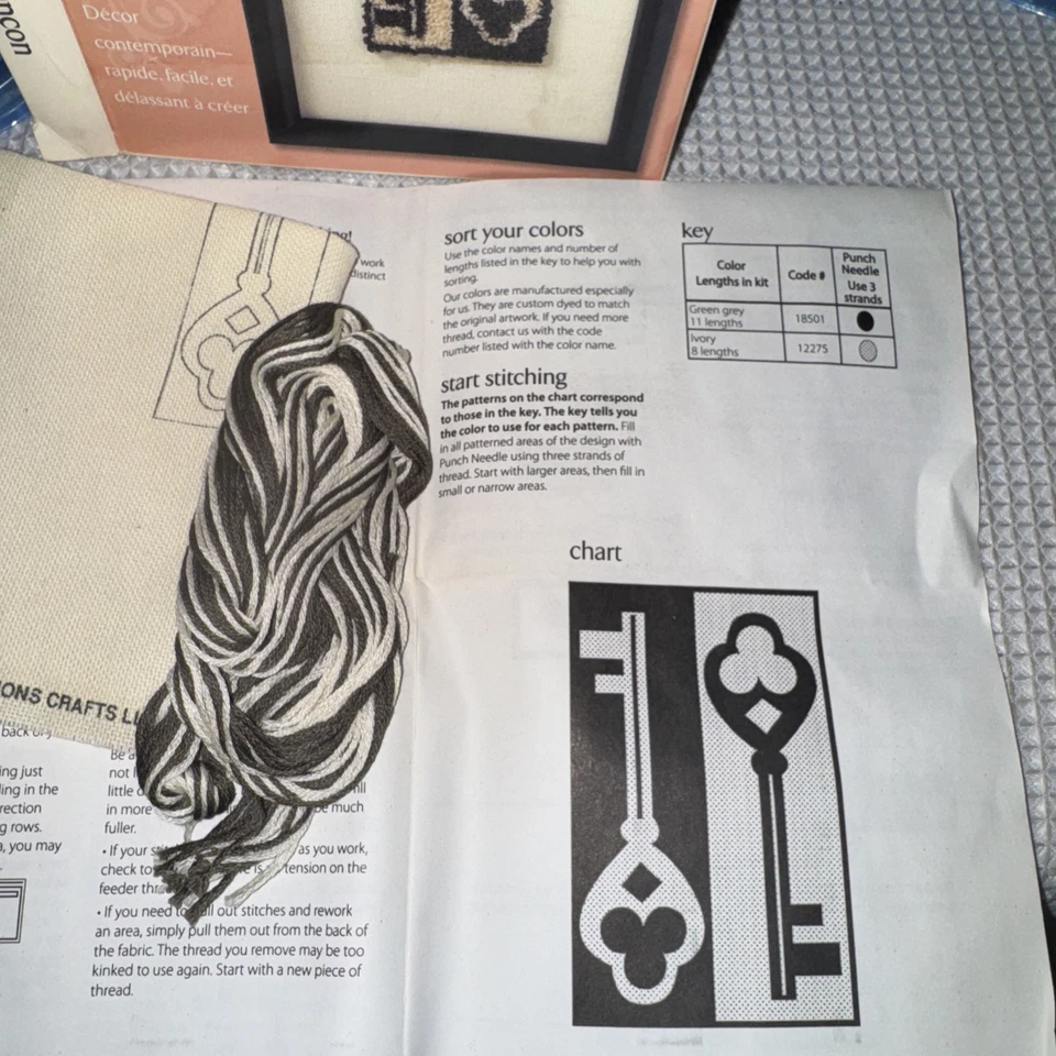 Dimensiones Llaves Fácil Punzonar Aguja Kit 5”x7” 13x18cm 73484 2008 Rosca y Tela Foto 3 de 4