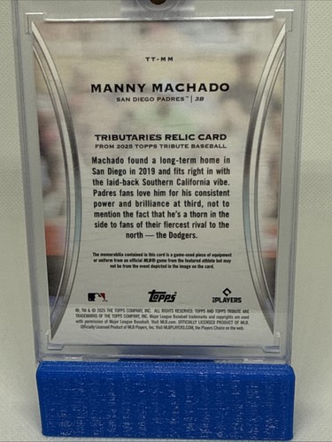 2025 Topps Tribute Manny Machado City Connect Tributaries Relic Card #2/99 - Picture 8 of 12