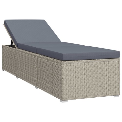 Sonnenliege mit Auflage & Teetisch Gartenliege Liegestuhl Relaxliege Rattan Neu - Bild 17 von 28