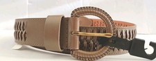 Ann Taylor LOFT Braided Leather Belt Size Small Brown Bonded Leather New