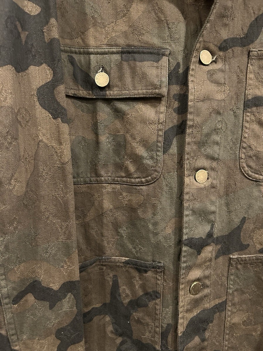 Louis Vuitton x Supreme Camo LV Jacquard Denim Chore Trucker