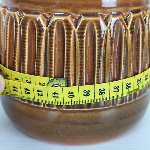 Beit Hayotser Israel Pottery Vase Orange Brown Incised Vintage Mid Century 23cm - Picture 8 of 8