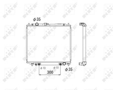 NRF 53810 Radiator, engine cooling for MITSUBISHI