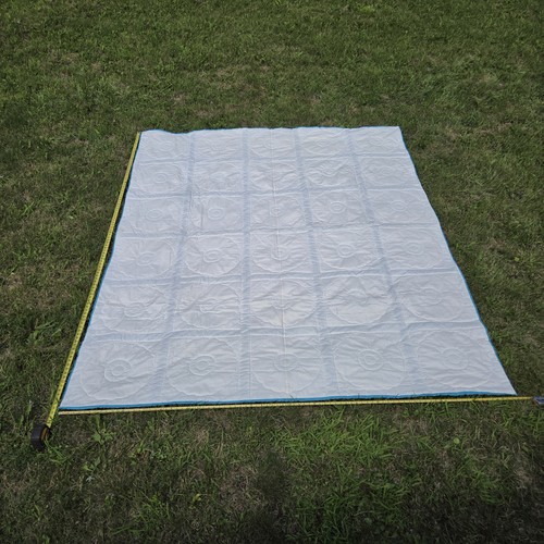 Vintage Handarbeit Dresdner Teller Quilt blau Patchwork 85x102in Tagesdecke Decke - Bild 20 von 24
