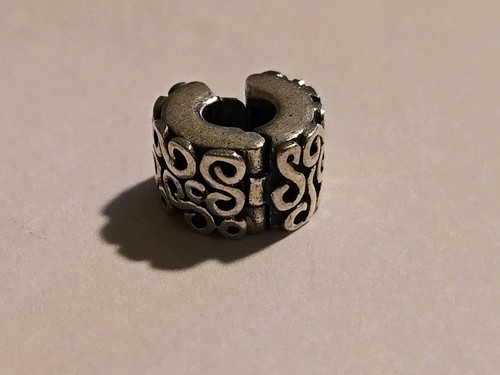 Pandora ALE Sterling Silver Swirls Design Clip Charm - Picture 5 of 5