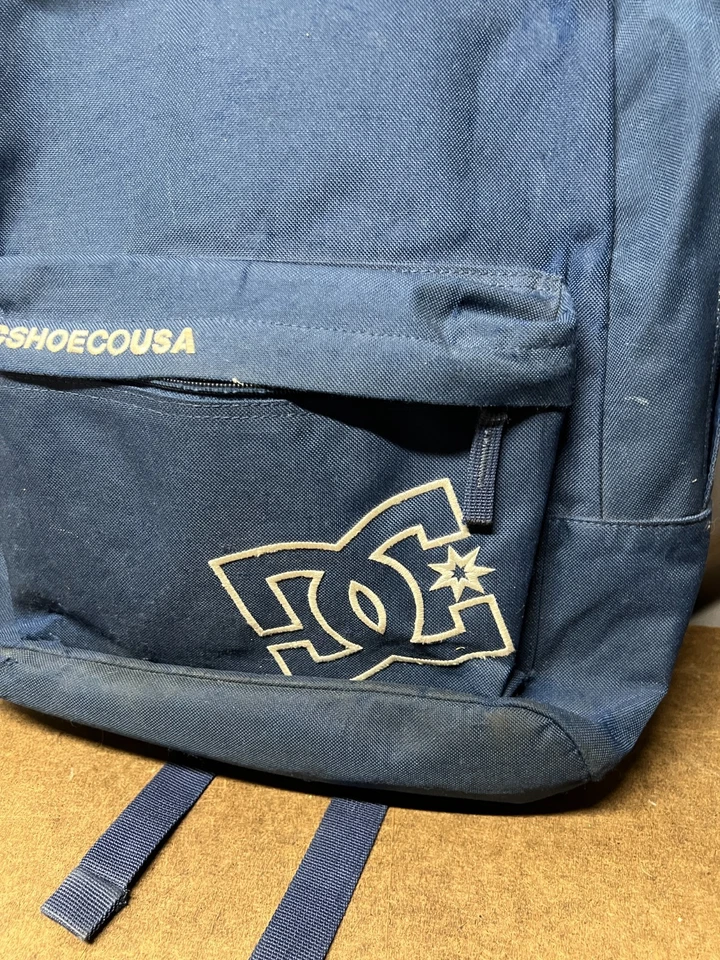 Mochila escolar DC Shoes Bunker azul marinho alças de ombro transporte diário masculina - Imagem 4 de 4