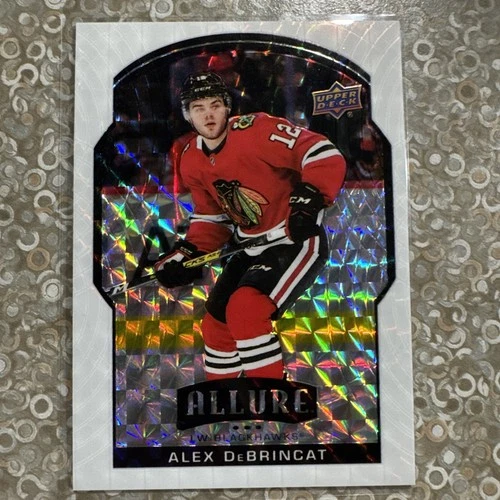 2020-21 Upper Deck Allure Alex DeBrincat #9 White Diamond /50 Chicago Blackhawks