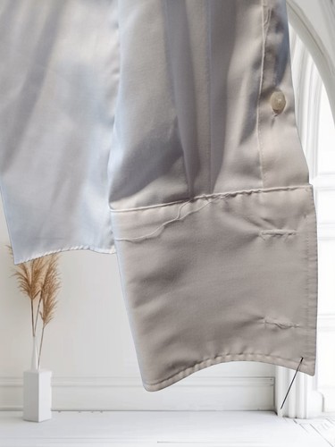 Camisa de Vestir Lauren Ralph Lauren Etiqueta Negra Talla M Puños Franceses, Blanca. NS-1 - Imagen 5 de 11