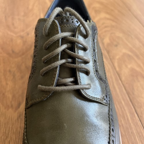 Cole Haan Lunarlon Wingtip Oxford Dress Shoes Olive Green Leather Men's 12 M - Picture 9 of 10