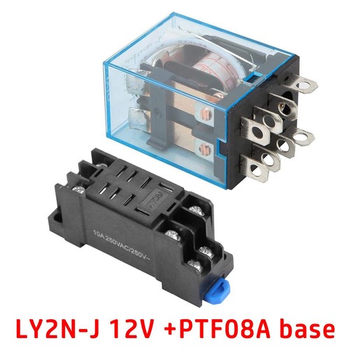 Coil Power Relay LY2NJ+Socket Base 5A 8-pin DC 12V LY2NJ Socket Socket Base - Picture 12 of 12