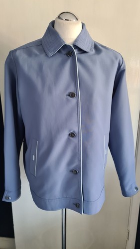 Chaqueta DAVID BARRY UK16 Azul Pálido Ligera Botón Delantero Longitud Media Damas - Imagen 1 de 6