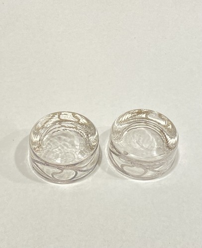 Antik Vintage Paar Sterling Silber Überfang Kristall Salzkeller - Bild 3 von 3