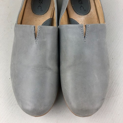 BOC Damengröße 8M Suree grau weiches Leder geschlossene Zehe Boho minimalistische Halbschuhe - Bild 5 von 14