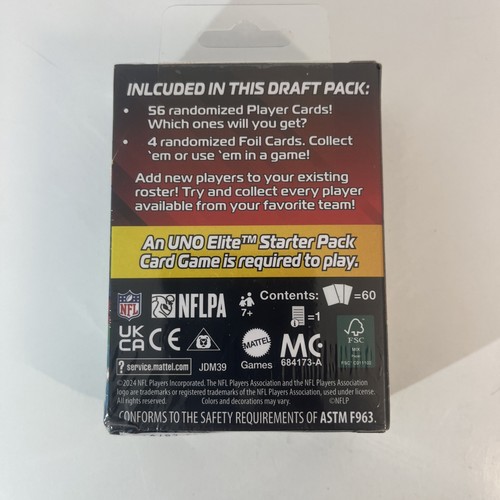 UNO Elite NFL Draft Pack Cards with Surprise Collectible Foil
