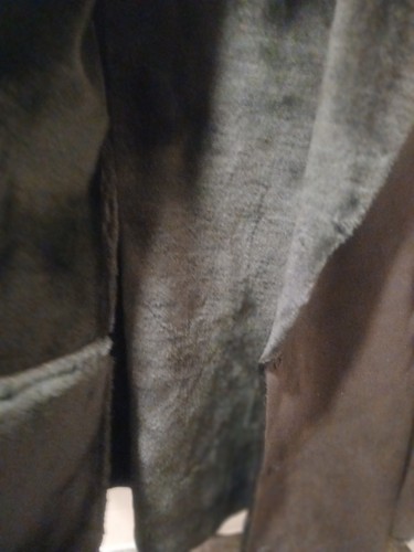 Vintage Ralph Lauren Damen schwarz Faux Sherpa Wildleder Weste Größe 2X - Bild 8 von 14