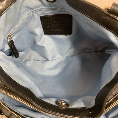 COACH F14934 Cricket Signature Satchel Shoulder Bag Black/Off-White + Hang Tag - Picture 11 of 15