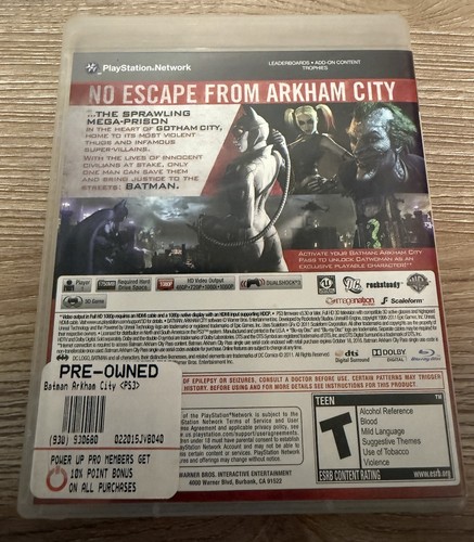 DC Batman Arkham City PS3 Complete CIB - Picture 3 of 3