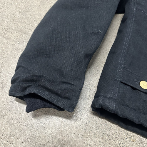 Vintage Carhartt Arctic Quilted Lined Corduroy Collar Jacket Black J02 BLK 44R - Bild 7 von 14