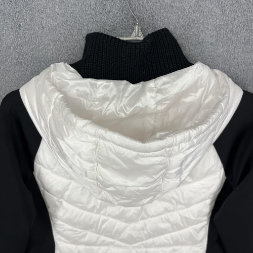 Calvin Klein Performance Jacke Damen Large weiß schwarz Kapuze Puffer Softshell - Bild 17 von 22