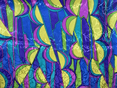 Fabricante de Telas John Kaldor Años 60 70 De Colección 3+ Yardas Psicodélico Hippie Groovy Shimmer - Imagen 3 de 7