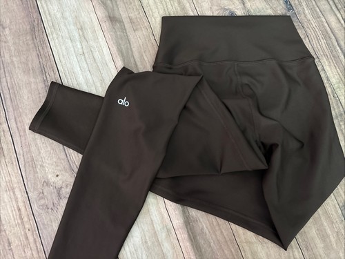 Leggings deportivos para mujer ALO Yoga tiro alto marrón talla mediana BONITOS - Imagen 5 de 5