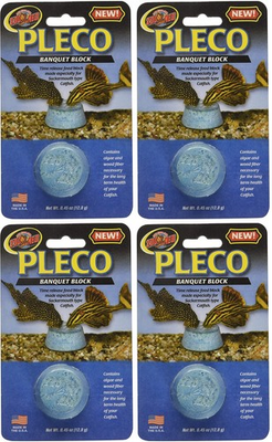 #ad Zoo Med Pleco Banquet Block 4 Count Time Release Feeder For Bottom Feeders $11.49