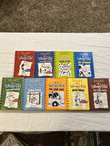 Lot of 9 Diary of a Wimpy Kid books. 5 Hardcover And 4 Paperback. - Picture 1 of 20